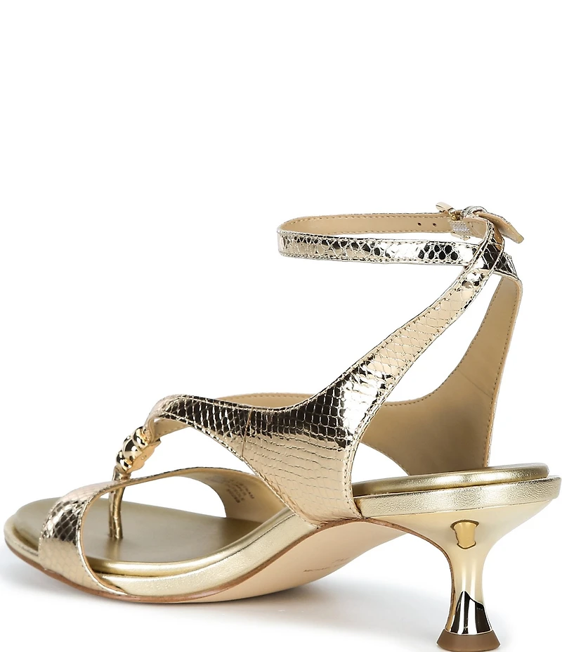 Michael Kors Cherie Metallic Ankle Wrap Dress Sandals