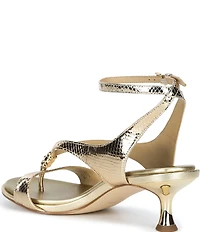 Michael Kors Cherie Metallic Ankle Wrap Dress Sandals