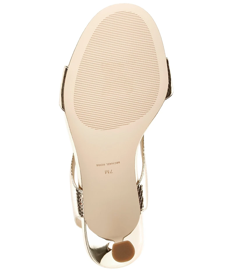 Michael Kors Cherie Metallic Ankle Wrap Dress Sandals