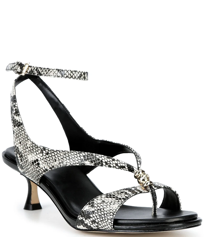 Michael Kors Cherie Snake Print Ankle Wrap Dress Sandals