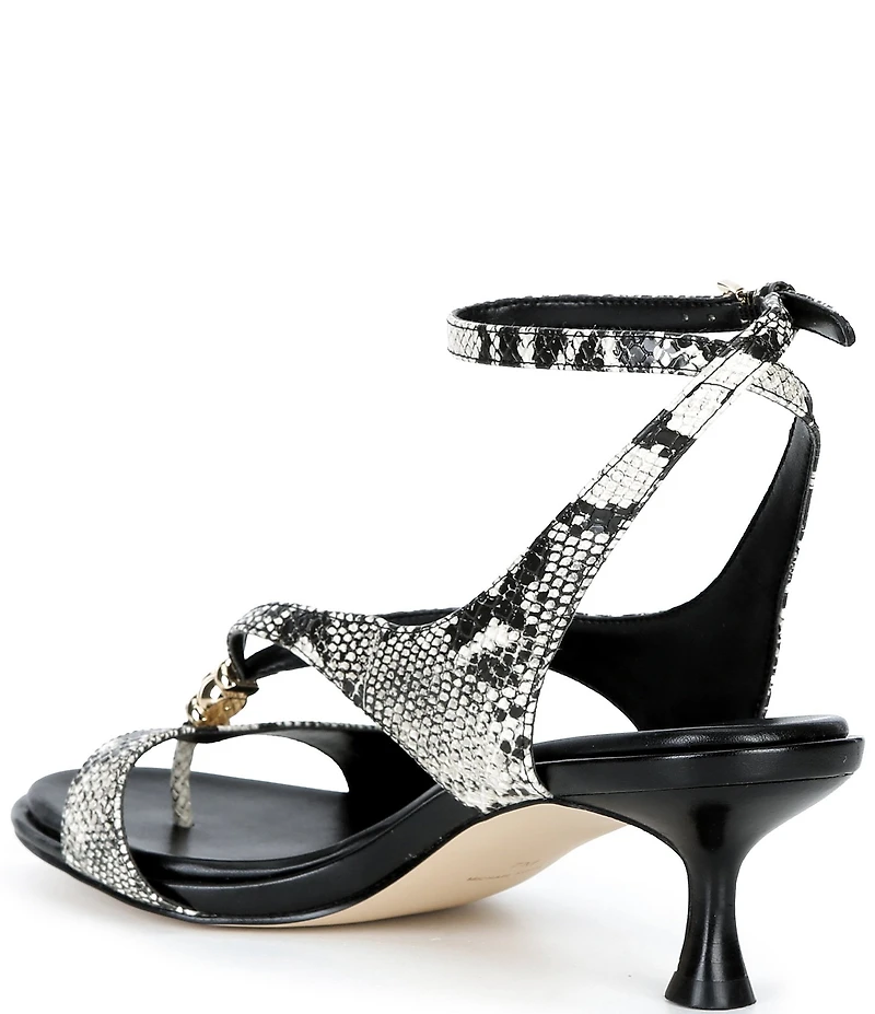 Michael Kors Cherie Snake Print Ankle Wrap Dress Sandals