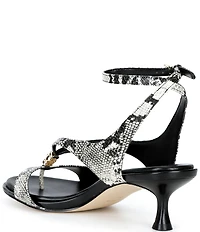 Michael Kors Cherie Snake Print Ankle Wrap Dress Sandals