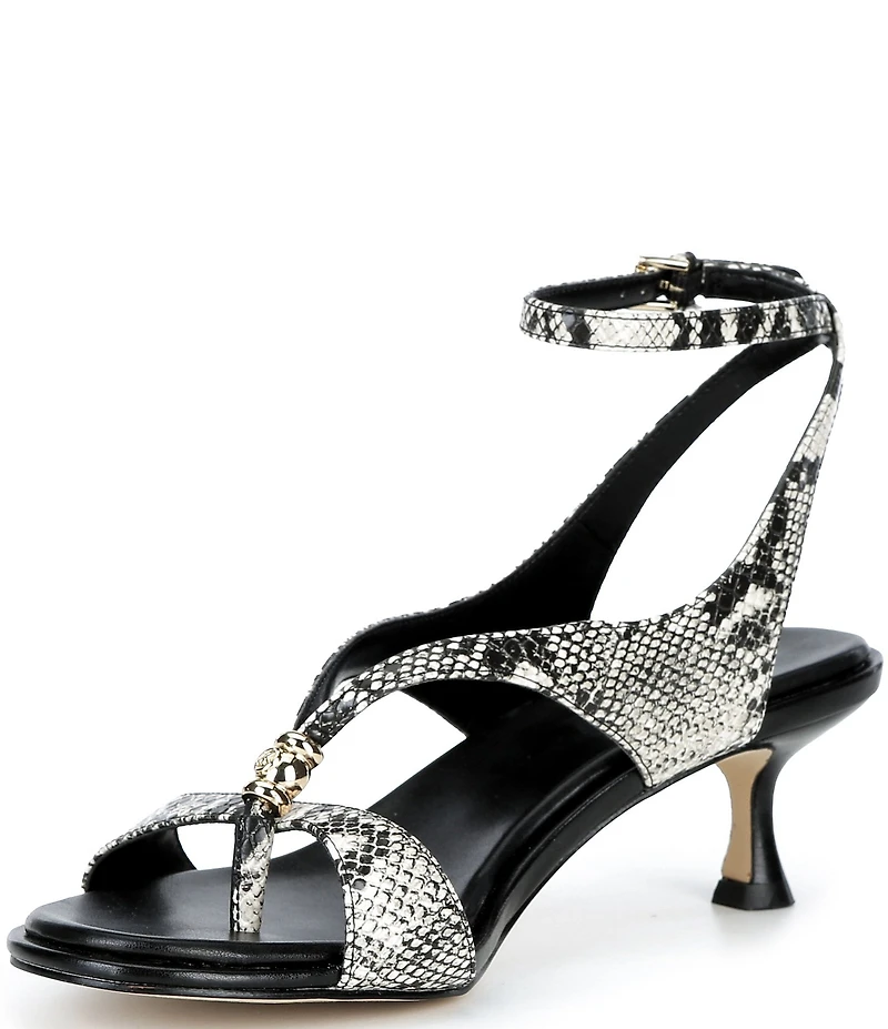 Michael Kors Cherie Snake Print Ankle Wrap Dress Sandals