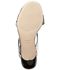 Michael Kors Cherie Snake Print Ankle Wrap Dress Sandals