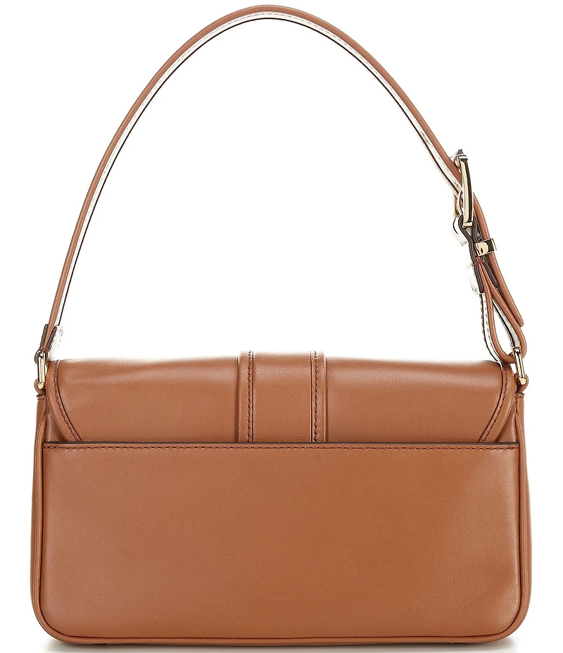 Michael Kors Colby Medium Leather Buckle Detail Shoulder Bag
