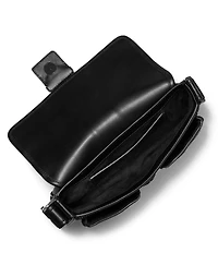 Michael Kors Colby Medium Rhinestoned Gunmetal Belted Shoulder Bag