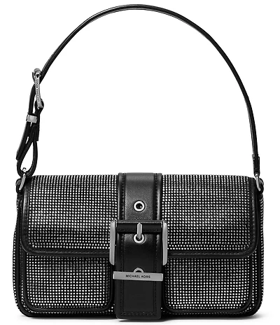 Michael Kors Colby Medium Rhinestoned Belted Shoulder Bag