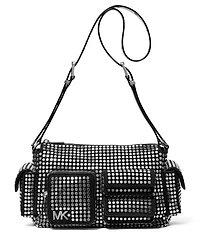 Michael Kors Dakota Medium Suede Studded Pocket Crossbody Bag