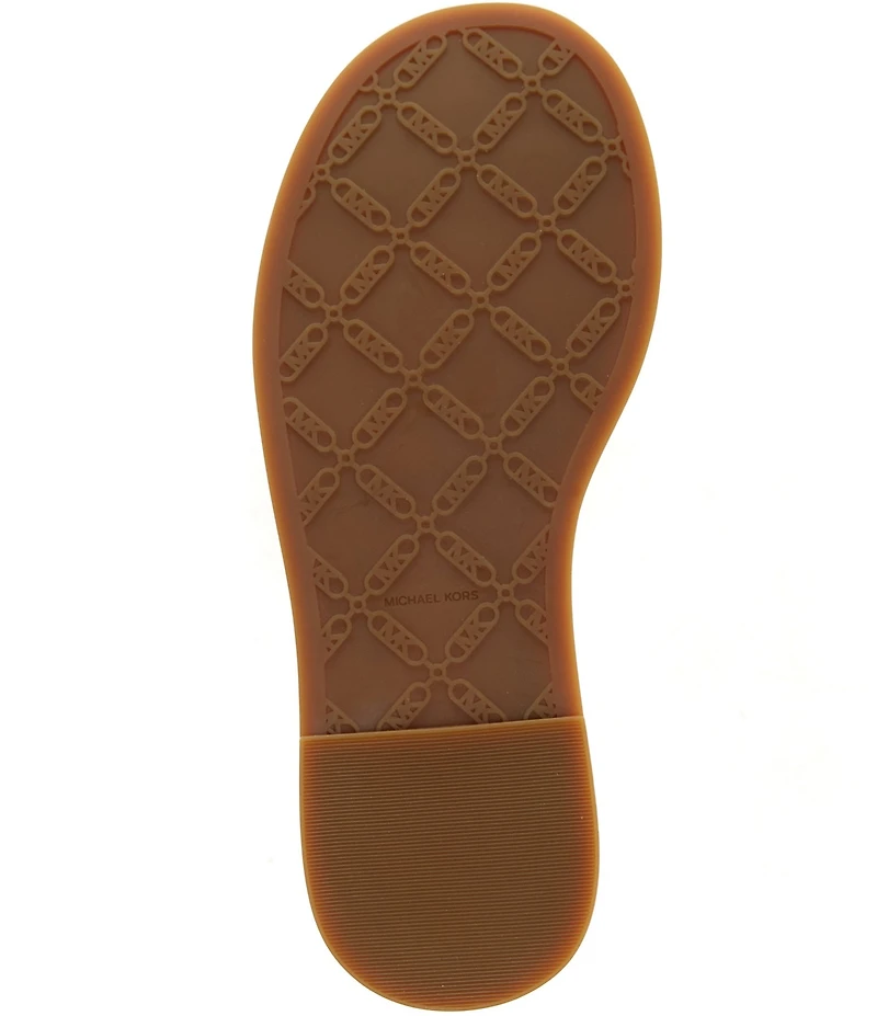 Michael Kors x Christina Zimpel Dana Beach Print Canvas Slide Sandals