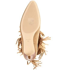 Michael Kors Daniela Fringe Suede Kitten Heel Mid Boots