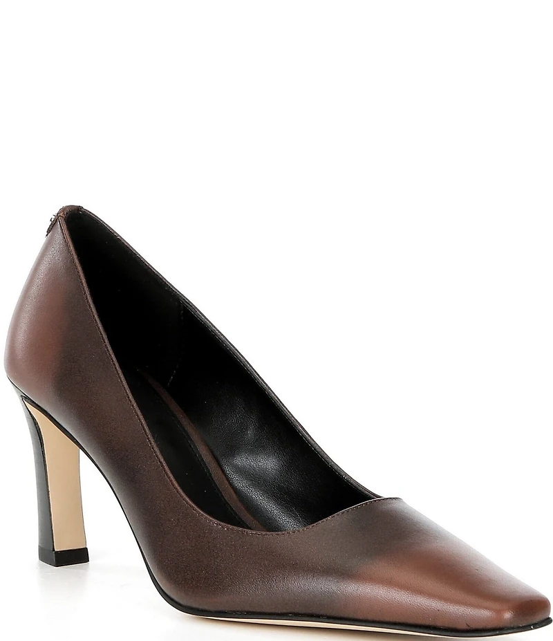 Michael Kors Darrah Burnished Leather Stiletto Pumps