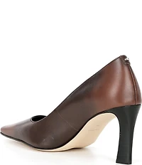 Michael Kors Darrah Burnished Leather Stiletto Pumps