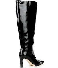 Michael Kors Darrah Crinkle Patent Leather Knee High Stiletto Boots