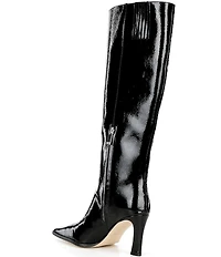 Michael Kors Darrah Crinkle Patent Leather Knee High Stiletto Boots