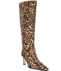 Michael Kors Darrah Leopard Print Haircalf Tall Boots
