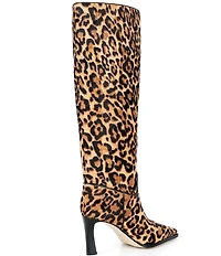 Michael Kors Darrah Leopard Print Haircalf Tall Boots