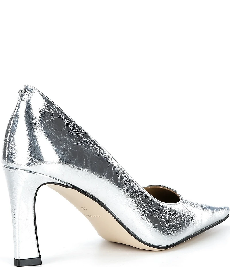 Michael Kors Darrah Metallic Crush Leather Pumps