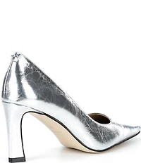 Michael Kors Darrah Metallic Crush Leather Pumps