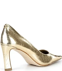 Michael Kors Darrah Metallic Crush Leather Pumps