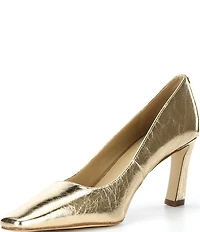 Michael Kors Darrah Metallic Crush Leather Pumps