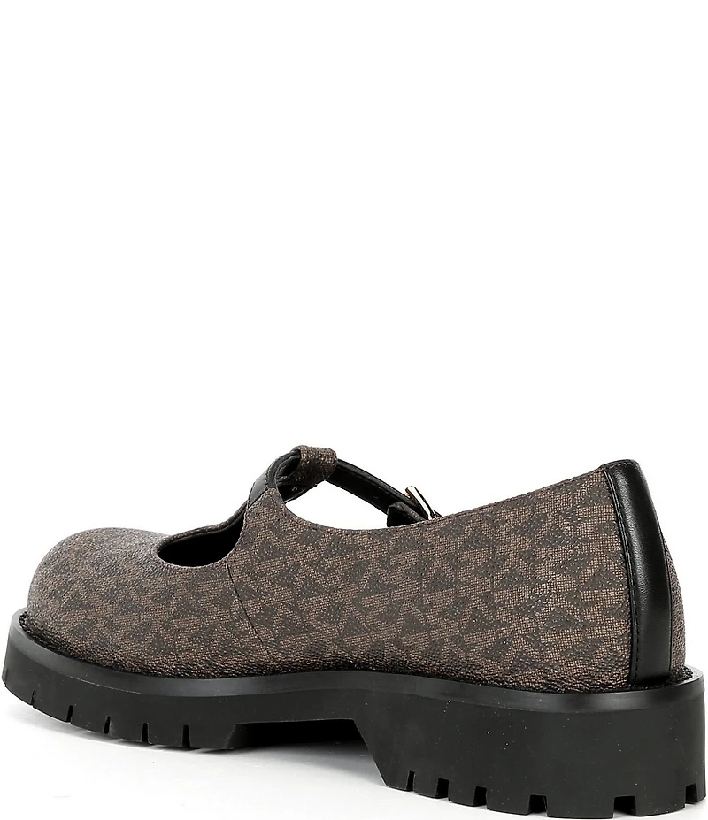 Michael Kors Darrington Leather Logo Platform Mary Jane Oxfords