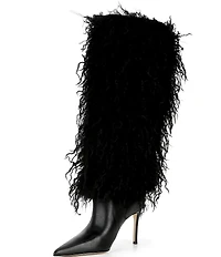 Michael Kors Dawn Faux Shearling Leather Knee High Boots