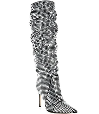 Michael Kors Dawn Nailhead Studded Tall Stiletto Boots