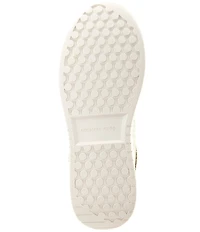 Michael Kors Dottie Glitter Leather and Suede Lace Up Sneakers