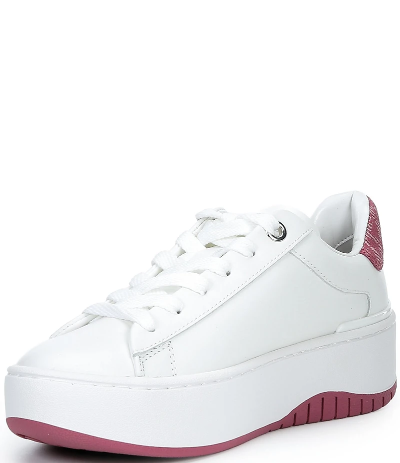 Michael Kors Dottie Leather Heart Chain Platform Sneakers