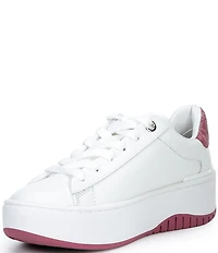 Michael Kors Dottie Leather Heart Chain Platform Sneakers