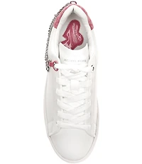 Michael Kors Dottie Leather Heart Chain Platform Sneakers