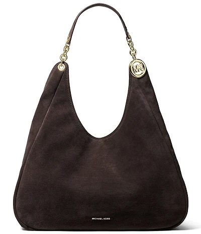 Michael Kors Ellie Large Triple Compartment Suede Shoulder Tote Bag
