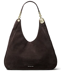 Michael Kors Ellie Large Triple Compartment Suede Shoulder Tote Bag