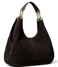 Michael Kors Ellie Large Triple Compartment Suede Shoulder Tote Bag
