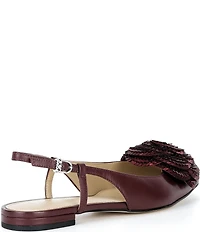 Michael Kors Elodie Floral Sequin and Leather Pointed Toe Slingback Flats