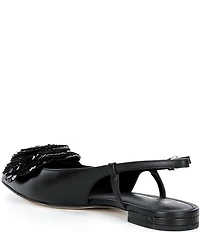 Michael Kors Elodie Floral Sequin and Leather Pointed Toe Slingback Flats