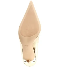 Michael Kors Elyse High Metallic Leather Pointed Toe Pumps