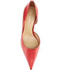 Michael Kors Elyse Leather d'Orsay Kitten Heel Pumps