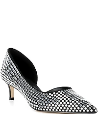Michael Kors Elyse Nailhead Studded Kitten Heel d'Orsay Pumps