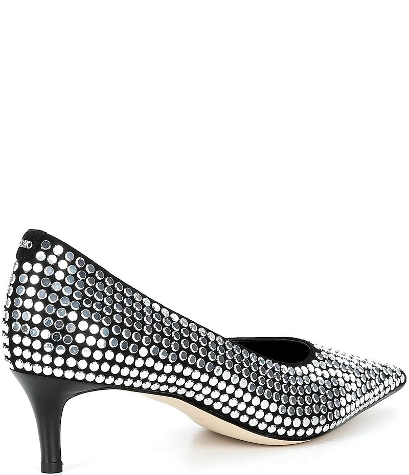 Michael Kors Elyse Nailhead Studded Kitten Heel d'Orsay Pumps
