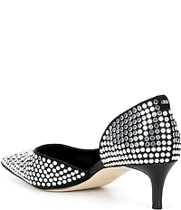Michael Kors Elyse Nailhead Studded Kitten Heel d'Orsay Pumps
