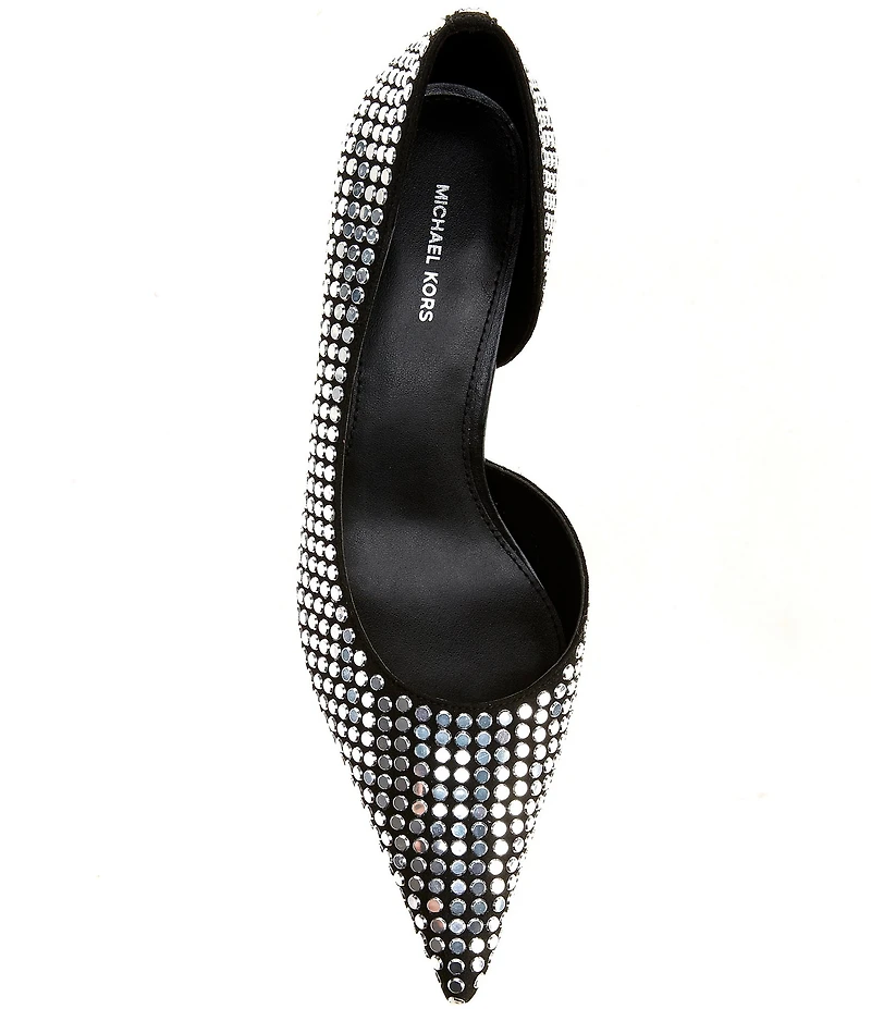 Michael Kors Elyse Nailhead Studded Kitten Heel d'Orsay Pumps