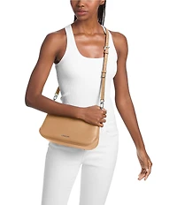 Michael Kors Embossed Jet Set Medium Convertible Pouchette Crossbody Bag