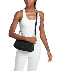 Michael Kors Embossed Jet Set Medium Convertible Pouchette Crossbody Bag