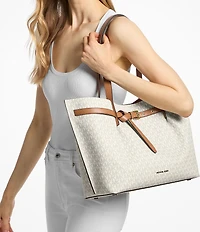 Michael Kors Emilia Belted Large East West Tote Bag