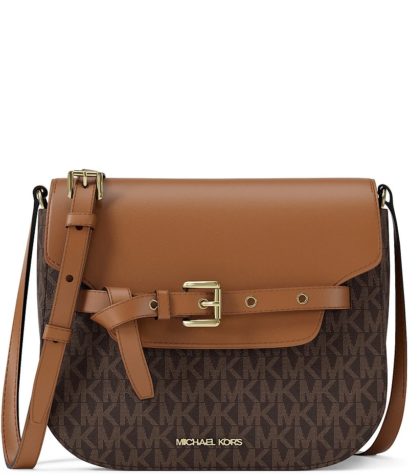 Michael Kors Emilia Signature Logo Belted Small Crossbody Bag