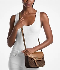 Michael Kors Emilia Signature Logo Belted Small Crossbody Bag