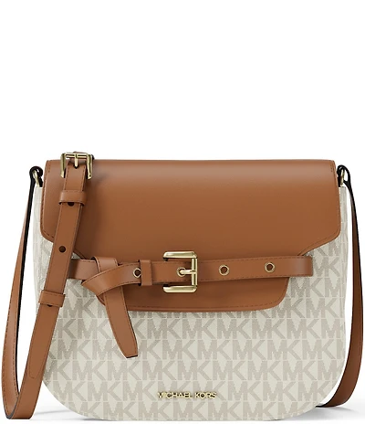 Michael Kors Emilia Signature Logo Belted Small Crossbody Bag