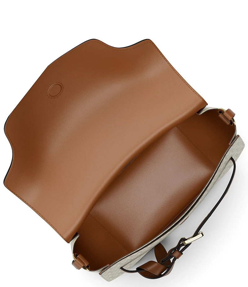 Michael Kors Emilia Signature Logo Belted Small Crossbody Bag