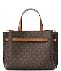 Michael Kors Emilia Signature Logo Belted Small Satchel Bag
